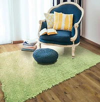 Tapis Nouveau Flokati 1400 gr de 5' x 8', Vert Citron