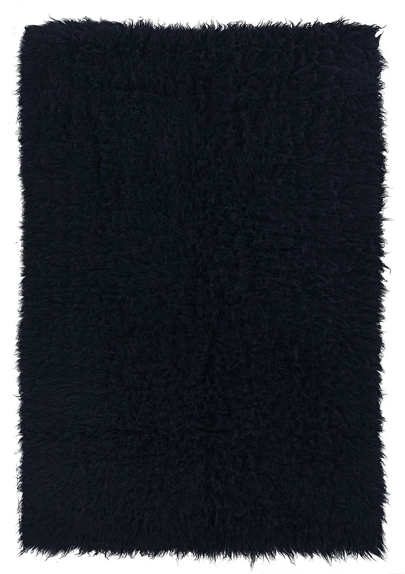 Tapis Nouveau Flokati 1400 gr de 5' x 8', Noir