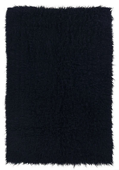 Tapis Nouveau Flokati 1400 gr de 5' x 8', Noir