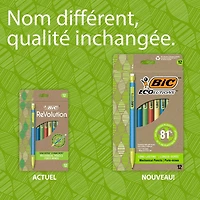 BIC Ecolutions porte-mine rétractable HB, plastique recyclé à 81 %, pointe moyenne (0,7 mm), emballage recyclé à 100 %, paquet de 12 Paquet de 12
