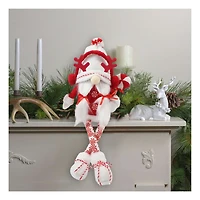 Chapeau blanc de vacances Décoration Gnome,hauteur de 24 pouces,couleur rouge et blanc