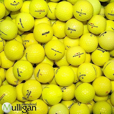 Mulligan - 50 balles de golf récupérées Mix jaunes