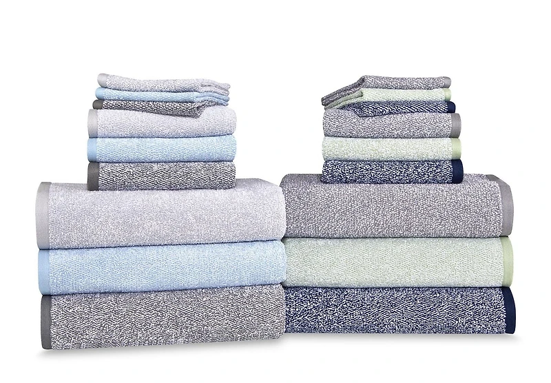Yarn Dyed Mélange Towels, 100% cotton heathered design towels