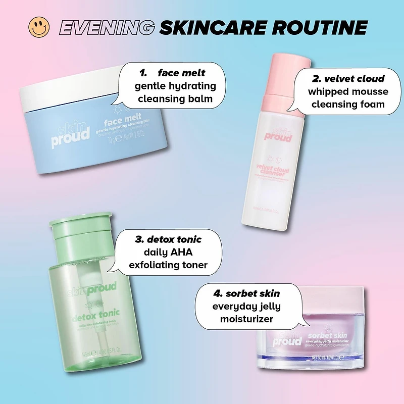 Skin Proud - Face Melt - Baume Nettoyant Hydratant Doux avec Complexe Hydratant d'acides Hyaluroniques, 100% Vegan (70g)