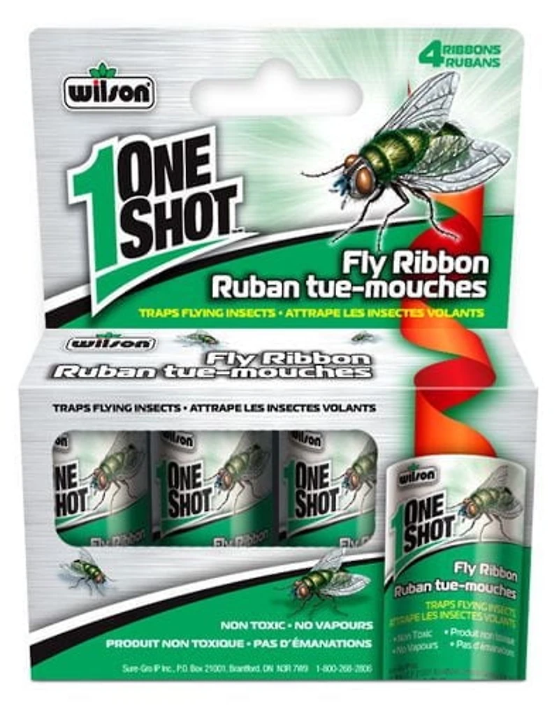 Ruban tue-mouches One Shot® de Wilson® Capture les insectes volants.