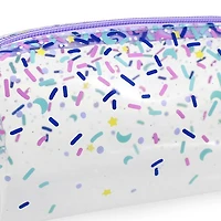 Pen+Gear Clear Fashion Pencil Pouch with Party Candy Sprinkles Print
