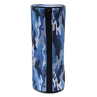 Pen+Gear Étui à crayons en forme de tonneau, motif camouflage, bleu