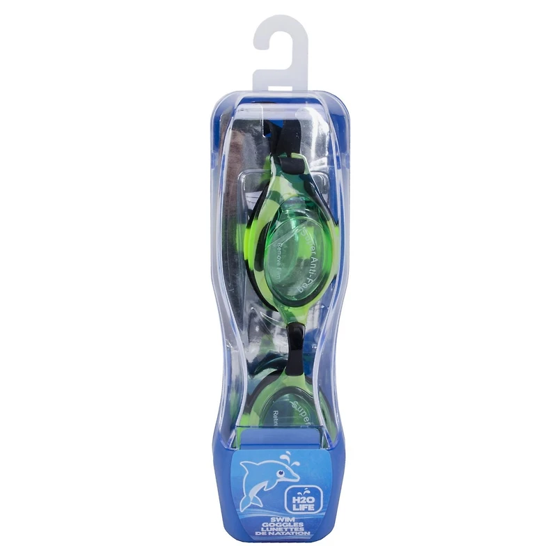 Generic Camouflage Print Anti Fog GSG13SG18 Kids Swim Goggles Polycarbonate