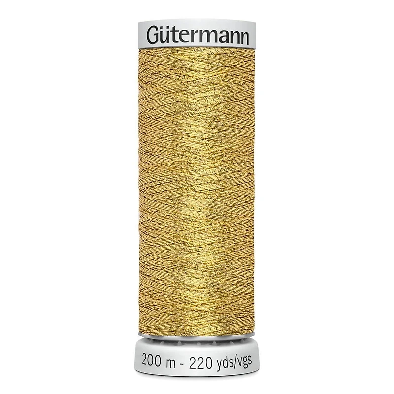 Gütermann Dekor Fil à coudre métallique – bobine de 200 m, lavage à la machine 200 m/219 vgs
