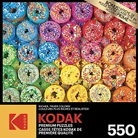 Kodak 550 Piece Jigsaw Puzzle - Rainbow Donuts
