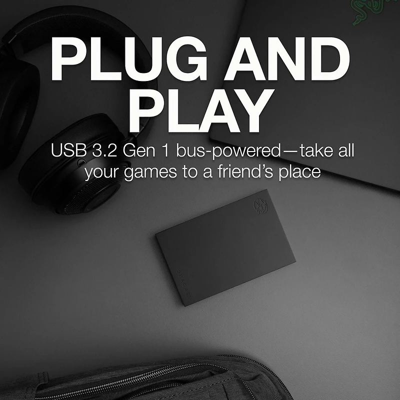 Seagate FireCuda Gaming Hard Drive External Hard Drive 1TB - USB 3.2 Gen 1, RGB LED Lighting for PC and Mac with Rescue Services (STKL1000400), Seagate 1TB HDD