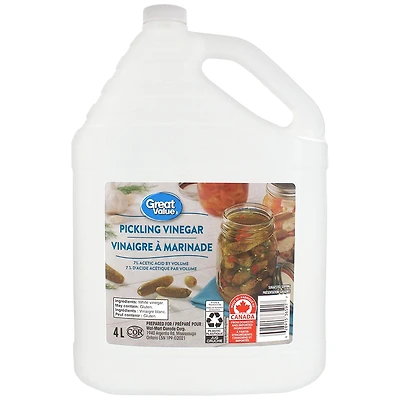 Great Value Pickling Vinegar, 4 L