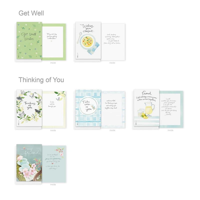 American Greetings - Assortiment de 60 cartes de souhaits pour toutes les occasions avec boîte de rangement, séparateurs, enveloppes et cachets (motifs Kathy Davis)