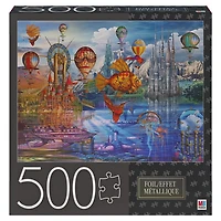 500-Piece Adult Jigsaw Puzzle with Foil Accents, Fantasy Panorama