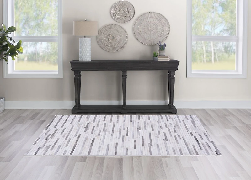 Tapis Laredo Tanner gris & ivoire 6 pi 7 po x 9 pi 7 po