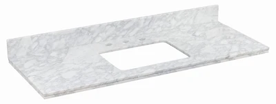 47.5-in. W  18.25-in. D Stone Top In Bianca Carara Color For 3H8-in. Faucet AI-17456