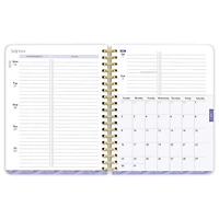 Plato Black Solid 2024 6x7.75 Inch 18 Months Desk Planner, July 2023 - December 2024, 9781975457396