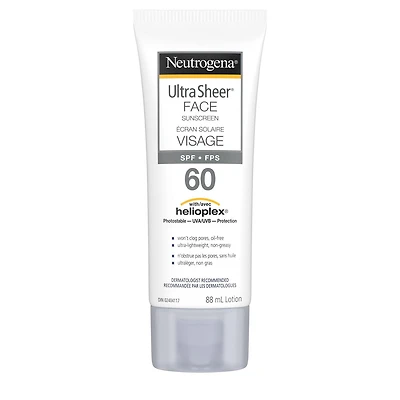 Neutrogena Face Sunscreen Lotion SPF 60, Ultra Sheer