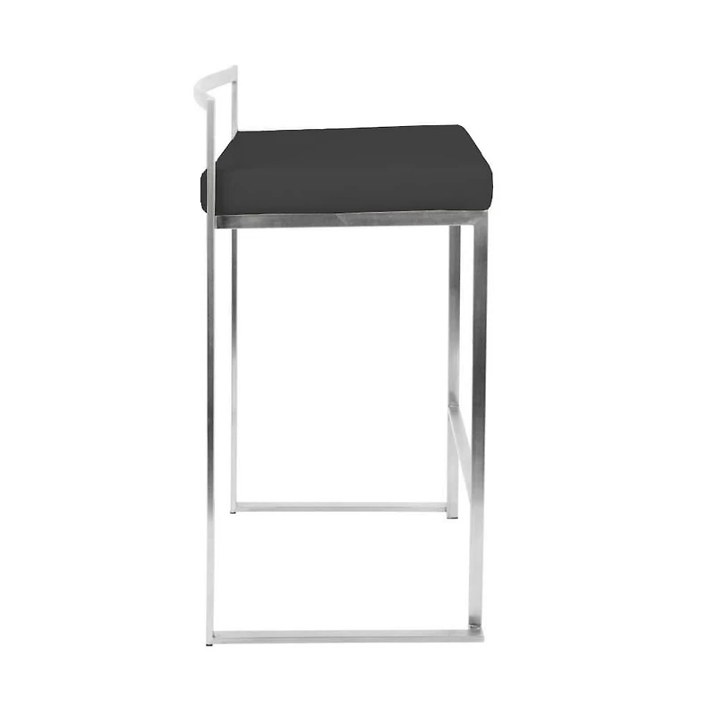 Tabouret de bar sans dossier Salem – Design élégant avec pieds chromés et revêtement en PU, ajout moderne et élégant à n'importe quelle cuisine ou bar
