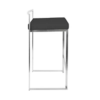 Tabouret de bar sans dossier Salem – Design élégant avec pieds chromés et revêtement en PU, ajout moderne et élégant à n'importe quelle cuisine ou bar