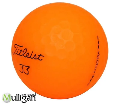 Mulligan -  36 Titleist Velocity 2024 Matte Orange 4A Recycled Used Golf Balls