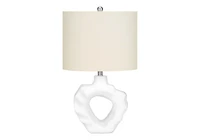 Monarch Specialties Lighting, 25"h, Table Lamp, Cream Resin, Ivory / Cream Shade, Modern