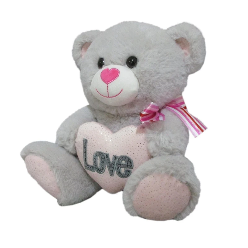 M GREY BEAR PLUSH