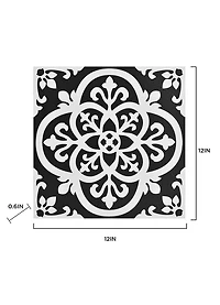 FloorPops Ensemble de 20 carreaux de sol Gothique Peel & Stick