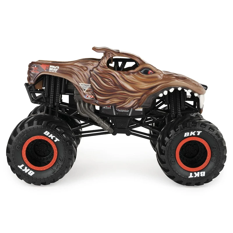 Monster Jam, Monster truck Wolf's Head officiel, véhicule en métal moulé à collectionner, échelle 1:24