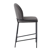 Tabouret de bar CorLiving Blakeley Modern Boucle en tissu rembourré avec pieds en métal – Vendu à l'unité
