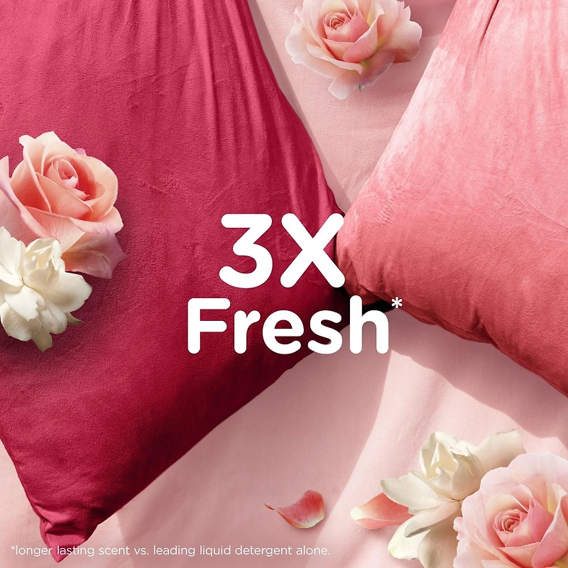 Assouplissant textile liquide Downy Infusions Bliss, parfum Ambre étincelant et rose 120 brassés, 2,4 L