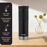 Contigo Byron 2.0 Stainless Steel Travel Mug with SNAPSEAL Lid and Grip, 24 oz (709 ml), Licorice, 1 Count
