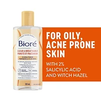 Bioré Pore Clarifying Toner with Witch Hazel, Salicylic Acid Facial Skin Care for Acne Prone Skin, 235mL