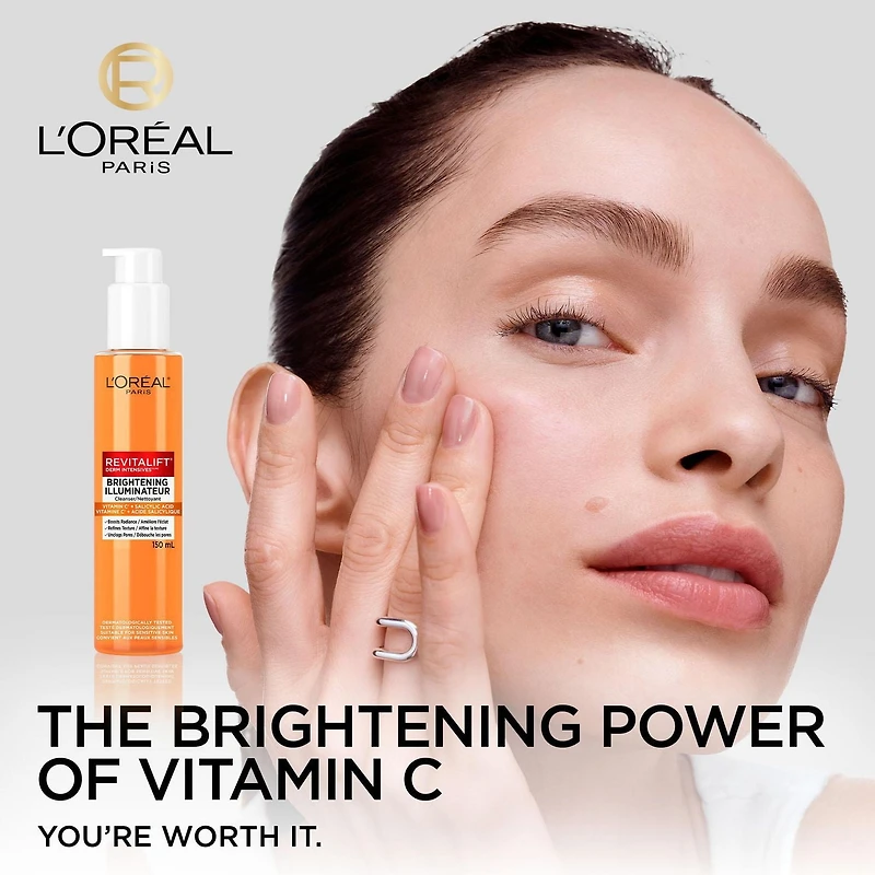 L'Oréal Paris Brightening Face Cleanser, 150ml, with Vitamin C