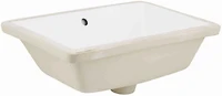 American Imaginations 18-in. W CUPC Rectangle Bathroom Undermount Sink Set In White - White Hardware - Overflow Drain Incl. AI-31844