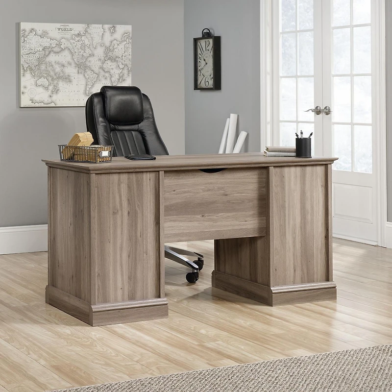 Sauder® Collection Barrister Lane Bureau Ministre en Finition Salt Oak