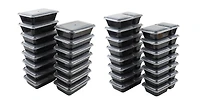 Mainstays 60 Piece Meal Prep Food Storage Containers, dimensions: 8.8"L x 6"W x 2.4"D