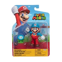 Figurine Super Mario de 4 pouces – Mario de glace avec fleur de glace