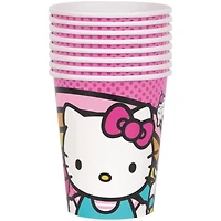 Hello Kitty Birthday Paper Cups, 9oz., 8ct, Disposable cups hold 9oz.