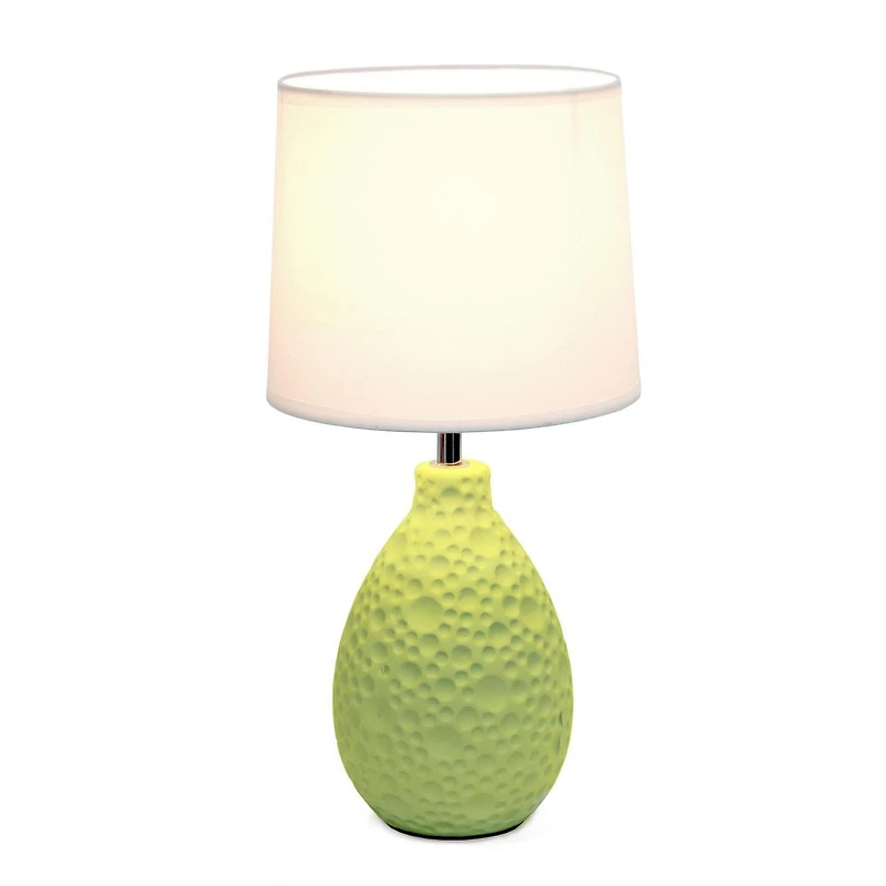 Lampe de table ovale en céramique de stuc texturé à motifs simples