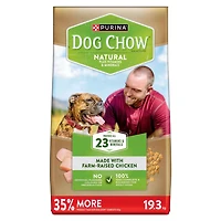 Purina Dog Chow Naturel avec du Poulet Élevé dans une Ferme, Nourriture Sèche pour Chiens 19,3 kg 19,3 kg