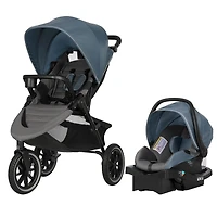 Evenflo Folio3 Stroll & Jog Travel System With LiteMax Infant Car Seat (4-50 lbs)