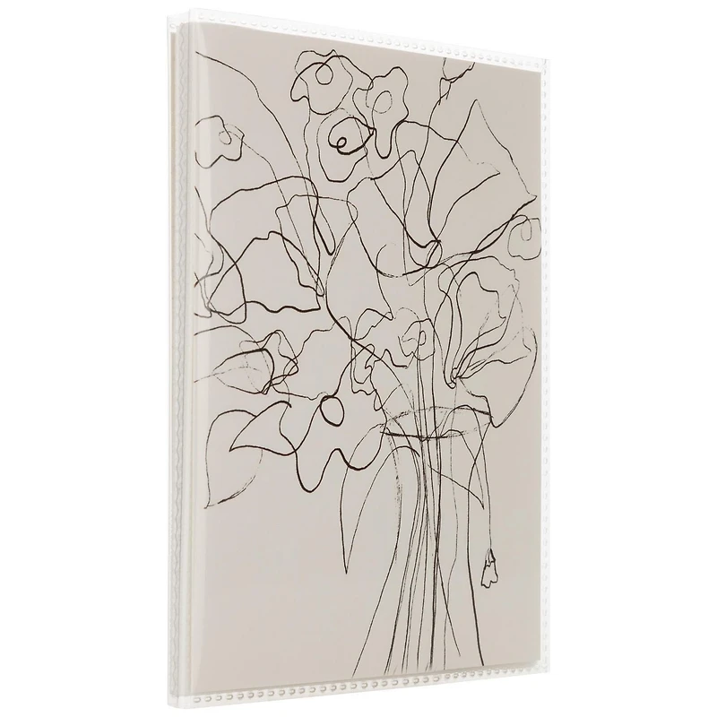 Pinnacle Frames and Accents Soft Brag Flower Photo Album, 12 Pages, 24 Photo Pockets