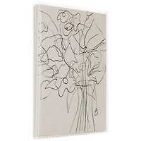 Pinnacle Frames and Accents Soft Brag Flower Photo Album, 12 Pages, 24 Photo Pockets