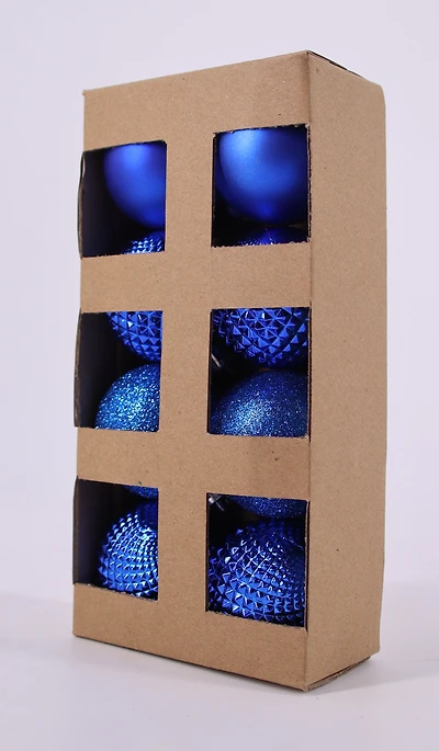 8CTS SHATTERPROOF ORNAMENT -50MM-BLUE, 50MM - BLUE