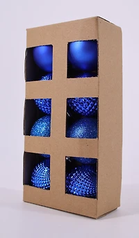 8CTS SHATTERPROOF ORNAMENT -50MM-BLUE, 50MM - BLUE