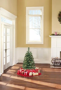 Holiday Time Arbre de Noël artificiel Épinette Complet Régulier Noble Pré-Éclairé de 24 po (60,96 cm) - Vert 72 pointes de branches