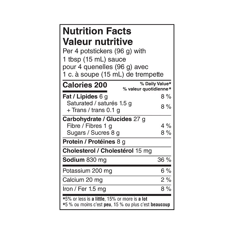 Gyozas Surgelés au Poulet et aux Légumes Great Value 1,13 kg