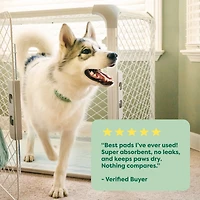 Tapis de propreté antifuite Earth Rated pour chiens et chiots, absorption 2X plus rapide*, non parfumés, L, 56 x 56 cm, paq. de 10