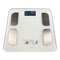 Accuweight Digital Body Composition Scale, Ultra-White, Model BS0315W, 7 Body Composition Metrics